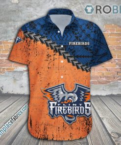 Flint Firebirds Casual Button Down Hawaiian Shirt Grunge Polynesian Tattoo – CA HOCKEY