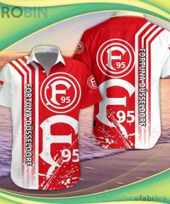Fortuna D?sseldorf 3D Short Sleeve Button Down Hawaiian Shirt