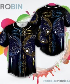 galaxy viking compass twin wolf tattoo baseball jersey rb225465 rSHW7