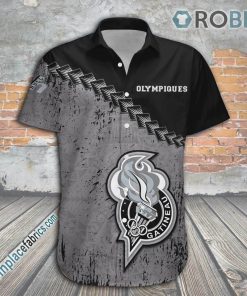 Gatineau Olympiques Casual Button Down Hawaiian Shirt Grunge Polynesian Tattoo – CA HOCKEY