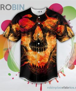 ghost fire lava skull baseball jersey rb9695152 Fzx9I