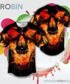 ghost fire lava skull baseball jersey rb969564 IGUUg