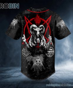 goat of mendes baphomet skull custom baseball jersey 510 nvjib