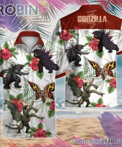 Godzilla Hawaiian Shirt, Casual Short Sleeve Shirt