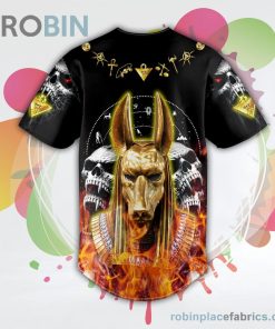 gold anubis skull baseball jersey rb3784235 XwGMo