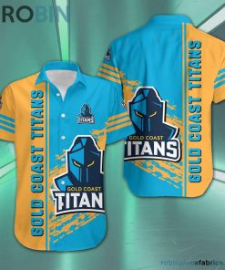 Gold Coast Titans – NRL Short Sleeve Button Down Hawaiian Shirt Gold Coast Titans – NRL Short Sleeve Button Down Hawaiian Shirt