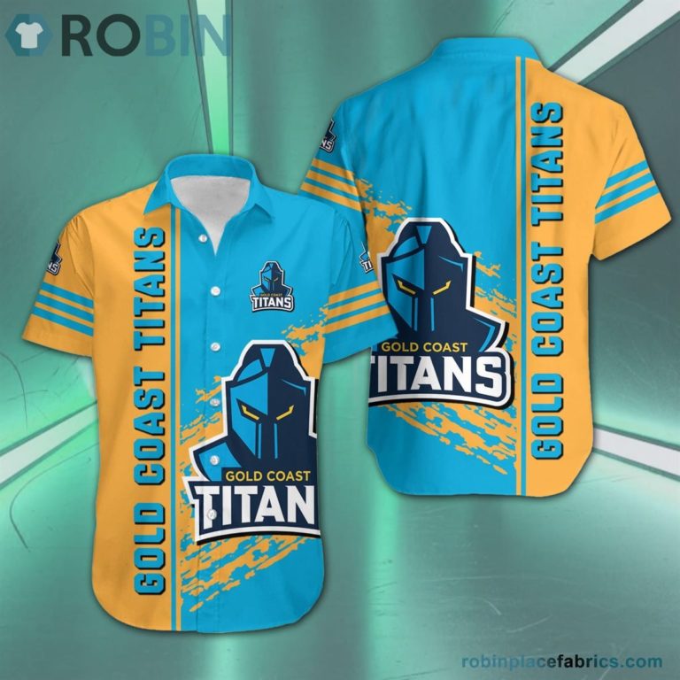 Gold Coast Titans – NRL Short Sleeve Button Down Hawaiian Shirt