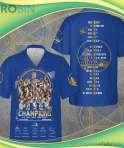 Golden State Warriors Champions Short Sleeve Button Down Hawaiian Shirt