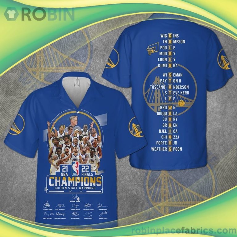 Golden State Warriors Champions Short Sleeve Button Down Hawaiian Shirt
