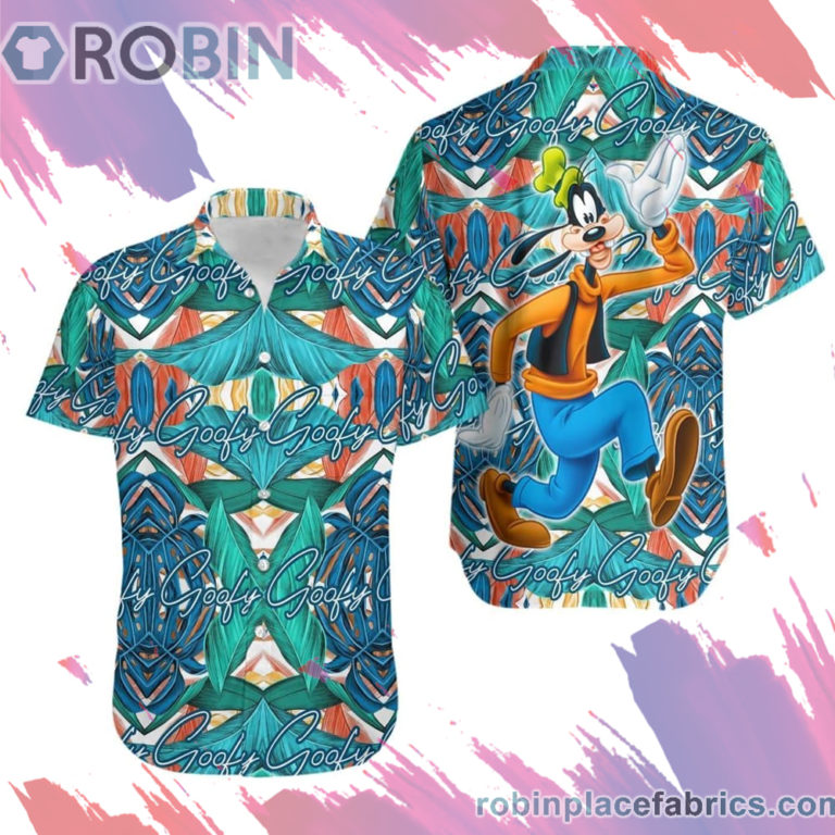 Goofy Cartoon Character Hawaiian Shirt, Casual Short Sleeve Shirt