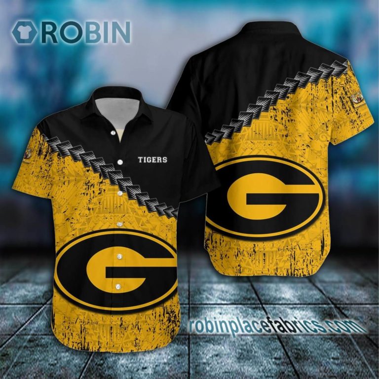 Grambling State Tigers Casual Button Down Hawaiian Shirt Grunge Polynesian Tattoo – NCAA