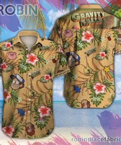 Gravity Falls Cartoon Network Hawaiian Shirt, Casual Short Sleeve Shirt Gravity Falls Cartoon Network Hawaiian Shirt, Casual Short Sleeve Shirt