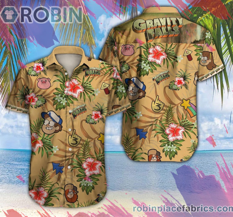 Gravity Falls Cartoon Network Hawaiian Shirt, Casual Short Sleeve Shirt
