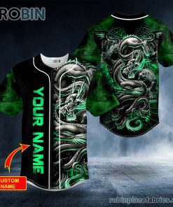 green dragon skull custom name baseball jersey 108 daa8r