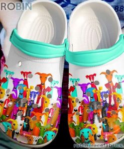 Greyhound Naughty Greyhounds RBPL22 Crocs Crocband Clog 3D Crocs Print Full