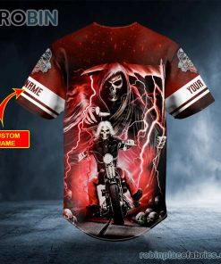 grim reaper the hunt ghost rider skull custom baseball jersey 199 ZMNGc