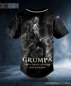 Grumpa Like A Regular Grandpa Only Grumpier Personalized Baseball Jersey Grumpa Like A Regular Grandpa Only Grumpier Personalized Baseball Jersey