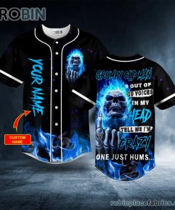 grumpy old man 9 out of 10 voices skull custom baseball jersey 93 dw0Rm