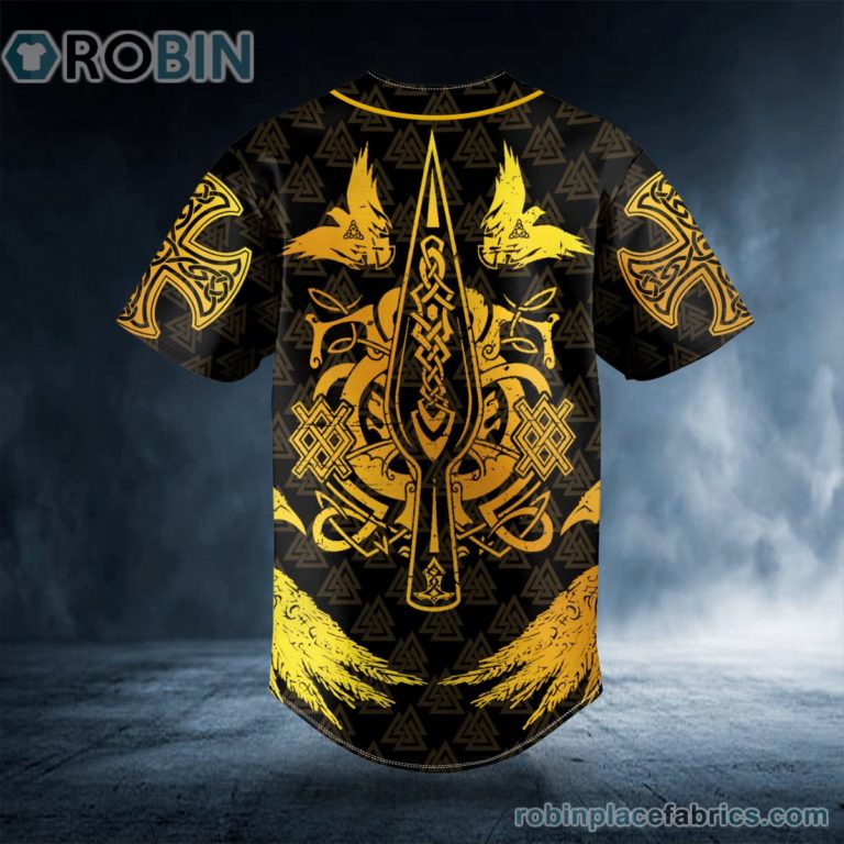 Gungnir Spear Of Odin Ravens Viking Tattoo Custom Baseball Jersey