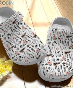 Hairstylist Clog Whitesole Hairstylist Pattern Crocs Crocband Clog 3D Crocs Print Full
