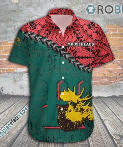 Halifax Mooseheads Casual Button Down Hawaiian Shirt Grunge Polynesian Tattoo – CA HOCKEY
