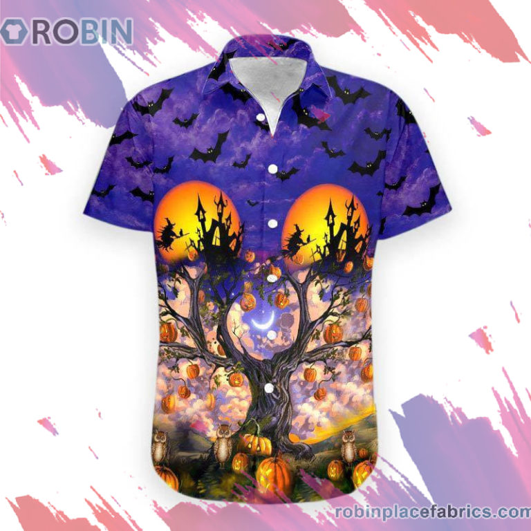 Halloween Hawaiian Shirt Hawaiian Shirts, Casual Short Sleeve Shirt