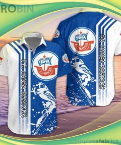 Hansa Rostock 3D Short Sleeve Button Down Hawaiian Shirt