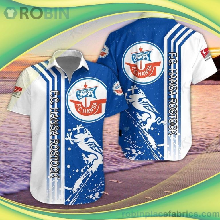 Hansa Rostock 3D Short Sleeve Button Down Hawaiian Shirt
