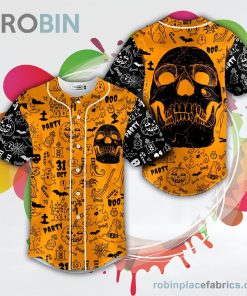 happy halloween head skull baseball jersey rb609854 HY2Ws