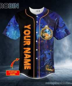 happy halloween personalized skull baseball jersey 288 kJMR0