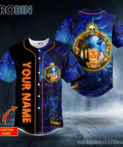 happy halloween personalized skull baseball jersey 89 6SpEM