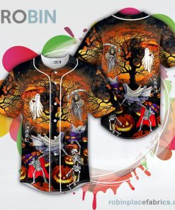 happy halloween skull baseball jersey rb495350 TrYGg