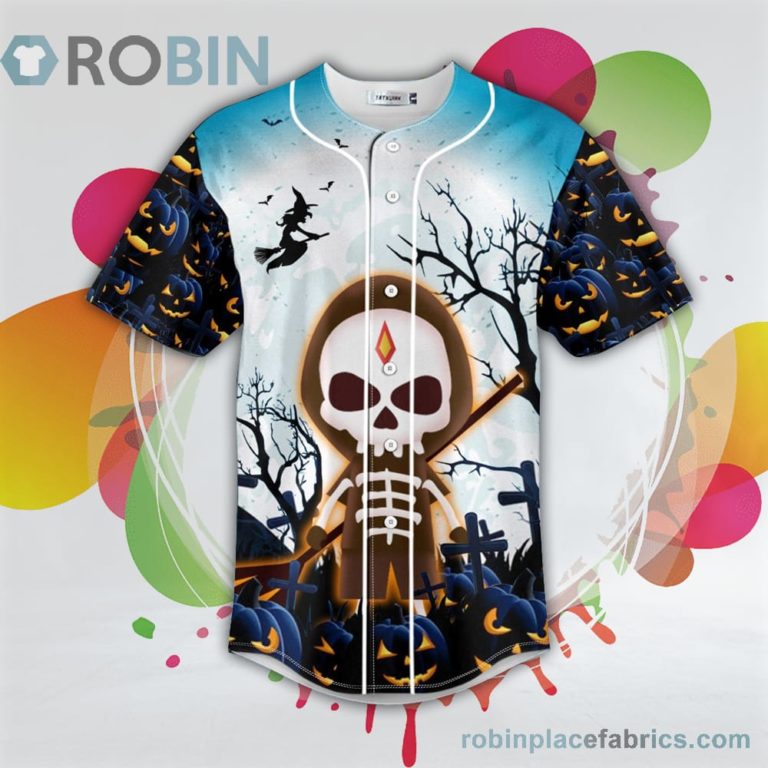 Happy Halloween Skull Baseball Jersey RB9815