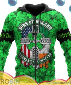 happy st patricks day song of ireland shenanigans chapter all over print aop shirt zip hoodie DtF6t