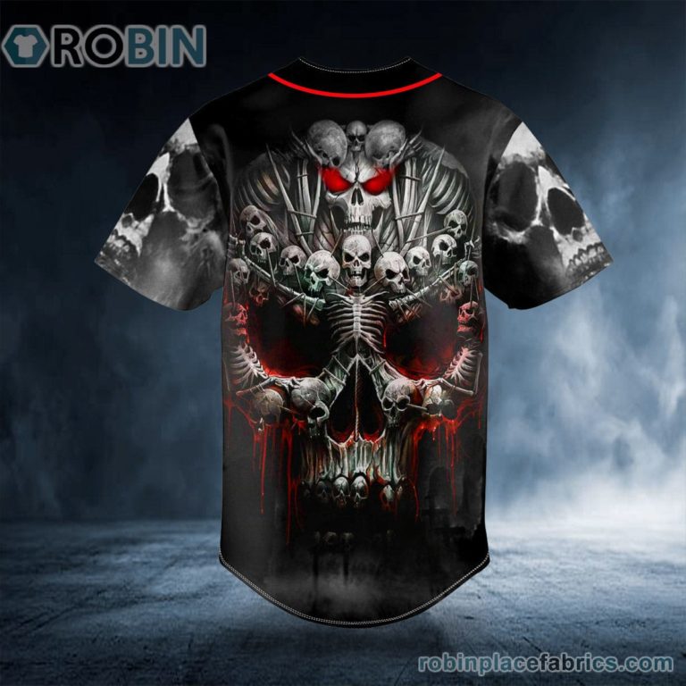 Harold Ricketts Skull Custom Baseball Jersey