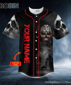Harold Ricketts Skull Custom Baseball Jersey Harold Ricketts Skull Custom Baseball Jersey