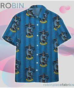 Harry Potter Hogwarts Ravenclaw House Pride Crests Hawaiian Shirts, Casual Short Sleeve Shirt