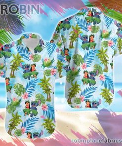 Hawaiian Shirt Women Lilo & Stitch Disney Hawaiian Shirt, Casual Short Sleeve Shirt