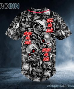 Hear No Evil See No Evil Speak No Evil Custom Baseball Jersey Hear No Evil See No Evil Speak No Evil Custom Baseball Jersey