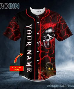 heaven dont want me red hood grim reaper skull custom baseball jersey 285 qBuTm