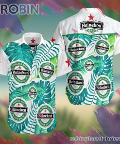 Heineken Beer Summer Hawaiian Shirt, Casual Short Sleeve Shirt