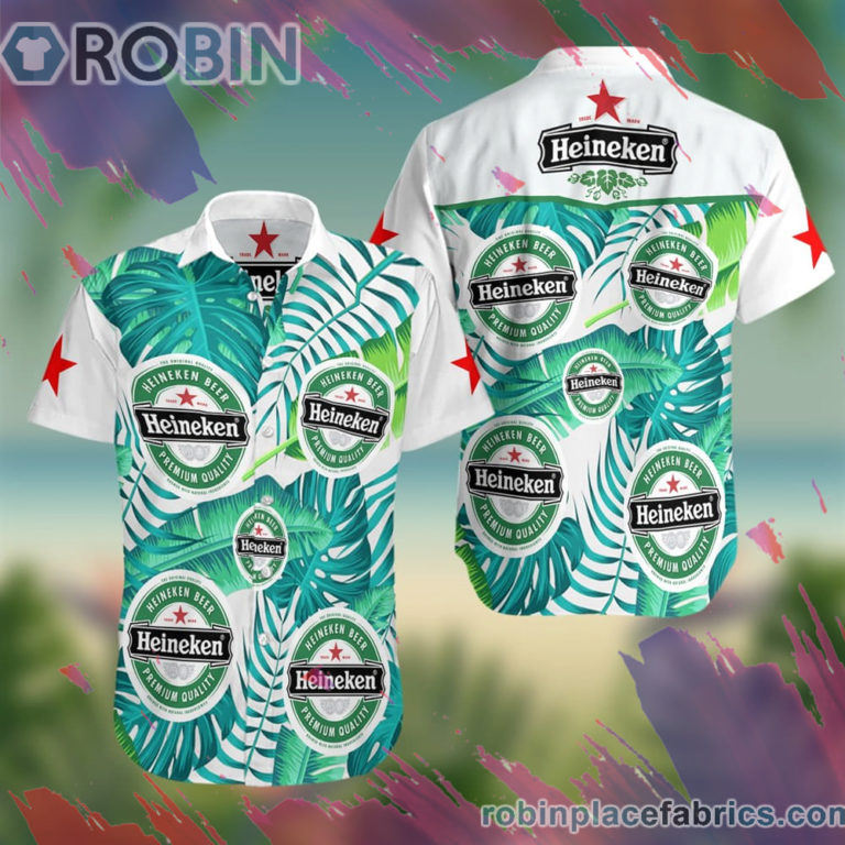 Heineken Beer Summer Hawaiian Shirt, Casual Short Sleeve Shirt