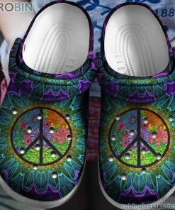 Hippie Clog Colorful Hippie Crocs Crocband Clog 3D Crocs Print Full