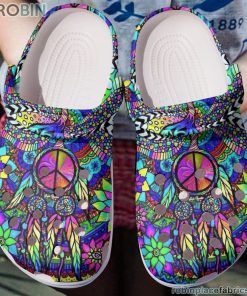 Hippie Clog Whitesole Hippie Soul Crocs Crocband Clog 3D Crocs Print Full