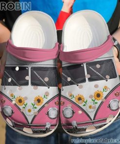 Hippie Colorful Van RBPL22 Crocs Crocband Clog 3D Crocs Print Full