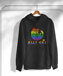 hoodie allycat lgbt pride month cat with ally pride rainbows x3SFh