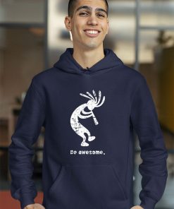 Be Awesome Dancing Kokopelli Southwestern Distressed Design Shirt