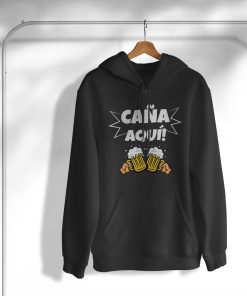 hoodie caC3B1a aqui cerveza hombre graciosa camiseta IYSuP