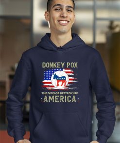 hoodie donkey pox the disease destroying america back print gnDYR