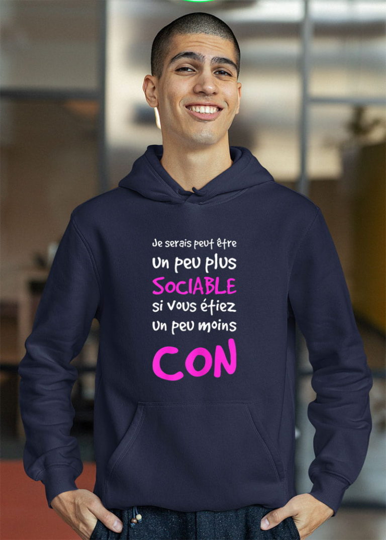 Femme Humour Femme. Plus Sociable – Moins Con Shirt